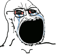 angry bloodshot_eyes crying distorted large_eyes seething stretched_mouth stubble template transparent_background variant:soyak white_skin // 728x678 // 147.4KB