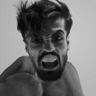 angry beard gigachad hair irl open_mouth photoshop variant:feraljak // 500x500 // 221.4KB