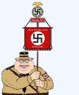 1930s eagle germanic germany gynaecomastia historical history holding_object morbidly_obese nazi_germany nazism obese pole reichsadler standard sturmabteilung subvariant:branigger swastika third_reich variant:brandon // 1056x1275 // 107.8KB