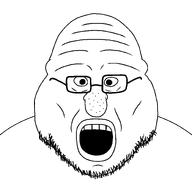 angry bald beard glasses lips long_nose looking_at_you obese open_mouth template transparent_background variant:disgusting_trevorcreature // 1606x1536 // 41.0KB