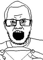 ear gem glasses hair hand holding_gem holding_object open_mouth soyjak stubble variant:unknown // 180x250 // 8.3KB