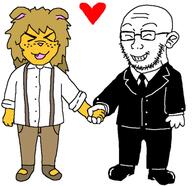 dog ear femjanny full_body furry heart holding_hand op_is_a_retarded_lazy_faggot_for_not_tagging_his_own_shit scientoloju_(user) variant:soyak // 959x930 // 167.5KB