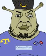 astrofene_(namefag) big_eyebrows big_lips big_nose clothes crimea crimeanchud_(namefag) ear eyebrows eyes fat flag:crimea flag:turkiye hat head monster obese ogre ogre_ears satoko_fans_arent_white_(namefag) seljuk shrek smug stubble tatar turkiye turknigger turkroach ushanka variant:bernd wrinkles // 592x720 // 44.5KB