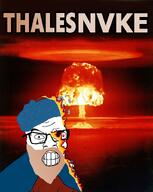 Thales_(user) angry ash ashes beard blue clenched_teeth explosion eyeball fire glasses gore meta:namefags nuclear nuclear_explosion red robes series:usernvke skeleton soyjak trvthnvke variant:feraljak // 1174x1474 // 2.1MB