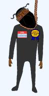 ack arm award balaclava bloodshot_eyes brown_skin clothes crying dunchenman_(user) eyebrows foot full_body gooned_to_soytan_again_award hand hanging hello_my_name_is_(sticker) leg meta:namefags rope suicide text transparent_background variant:bernd // 1300x2540 // 96.8KB