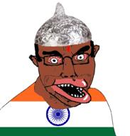 amerimutt bindi bloodshot_eyes brown_skin clothes ear eyebrows flag:india glasses hindflea hindroach hindu india indian lips merge open_mouth schizophrenia seething soyjak stubble subvariant:chudjak_front teeth tin_foil variant:chudjak variant:feraljak vein white_pupils // 981x1032 // 138.3KB