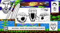 doctor_strange ear elliot_rodger glasses hanging irl multiple_soyjaks open_mouth rope sonic_the_hedgehog soyjak soyjak_party soyjak_trio stubble suicide tongue variant:56jak variant:benedict_cumberjak2 variant:bernd variant:gapejak variant:markiplier_soyjak variant:nojak variant:tony_soprano_soyjak variant:unknown video_game yellow_teeth // 1280x720 // 467.2KB