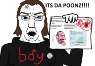 acne angry badge boymoder brown_hair conspiracy emoticon ftm glasses graph hair happy_merchant its_da_jooz judaism lesbian nas:happy_jewish nas:merchant open_mouth pooner soyjak subvariant:chuddy swastika tranny trans trans_rights variant:chudjak vein // 912x630 // 227.6KB