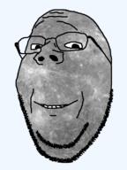 glasses mercury_(planet) planet smile solar_system soyjak space stubble subvariant:wholesome_soyjak variant:gapejak // 600x800 // 214.8KB