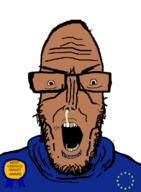 angry award beard brown_skin cobson_face countrywar crying euromutt european european_union face flag flag:european_union glasses most_obsessed_faggot_award mutt open_mouth red_eyes rotten_teeth shitskin star_(symbol) subvariant:euromutt sweater teeth variant:cobson variant:markiplier_soyjak // 475x647 // 90.1KB