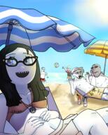 artist:tuna beach beach_ball bikini cute drawing flag:norway gem glasses high_effort multiple_soyjaks nate nate_higgers norway norwegia oh_my_god_she_is_so_attractive open_mouth sisa soy soylent stubble summer swim_trunks tummy umbrella variant:bernd variant:chudjak variant:gapejak variant:soyak variant:soytan wholesome // 3000x3750 // 5.4MB