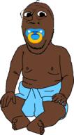 baby black_skin deformed glasses pacifier soyjak stubble subvariant:emmanuel subvariant:wholesome_soyjak underpants variant:gapejak // 320x580 // 33.5KB