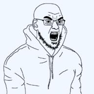 angry bald brimstone ear glasses jacket mrbeast realistic soyboy stubble variant:unknown // 1132x1132 // 19.6KB