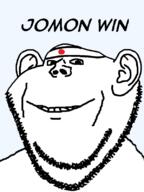 ear flag hachimaki headband japan jomon smile soyjak stubble text variant:impish_soyak_ears // 598x800 // 71.0KB