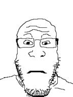 glasses looking_at_you mouth_closed neutral oekaki stubble subvariant:neutralplier variant:markiplier_soyjak white_background // 191x255 // 3.5KB