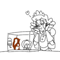 amy_(nandroid) animal arm cage ear emmy_the_robot full_body glasses hand happy leg maid mustache nandroid open_mouth robot smile soyjak squirrel subvariant:feralsquirrel tail variant:feraljak // 1125x1125 // 139.0KB