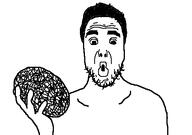 beard cantaloupe forced gape hair hand holding_object lips meta:not_oc nuvariant open_mouth shoulder stubble thick_eyebrows variant:unknown wrinkles // 495x348 // 8.3KB