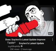 3kliksphillip ear shading soy soyjak soylent straw stubble sucking traced variant:unknown wide_eyes youtube youtuber // 426x383 // 77.8KB