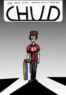 colorful cover drawing holding_object looking_down maslack poster rainbow_flag red_shirt sad series:chud_comic standing variant:chudjak // 2100x3000 // 396.3KB