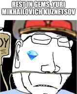 closed_eyes closed_mouth clothes dead death ear frown gem glasses hat hospital intravenous_drip kgb kuz long_face nasal_cannula patient soyjak stubble subvariant:massjak text variant:gapejak // 500x609 // 159.4KB