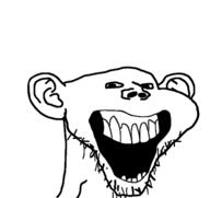 ear laughing open_mouth soyjak stubble subvariant:splicejak template variant:impish_soyak_ears // 485x457 // 25.4KB