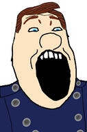 big_nose blue_eyes brown_hair fireman_sam fireman_uniform open_mouth stubble variant:markiplier_soyjak2 // 645x973 // 263.0KB