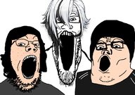 acne allie_leyley420 arleecchino beard doom doom_haven doomerblazkowicz filipino genshin_impact hair harley_farmer open_mouth spacehunyango stubble subvariant:longplier trend:soyjak_trio variant:gapejak variant:markiplier_soyjak variant:tony_soprano_soyjak // 2662x1868 // 162.5KB