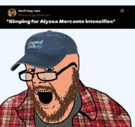 alyssa_mercante beard beta_male clothes cuck greeneggzandcam hat intense simp soyjak variant:burnsjak // 1029x970 // 568.1KB
