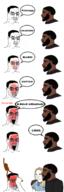 anger_mark angry black_skin bloodshot_eyes blush chad clenched_teeth closed_mouth comic crying glasses hair hand holding_object meme multiple_soyjaks open_mouth rope smile smirk smug soyjak soyjak_comic subvariant:trad_wife suicide text variant:chudjak variant:wojak // 600x1799 // 727.0KB