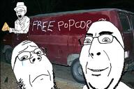 3soyjaks arm chips closed_mouth clothes crying ear food frown glasses hand hat merge popcorners sad stubble text van variant:cobson variant:gapejak variant:unknown // 604x404 // 259.8KB