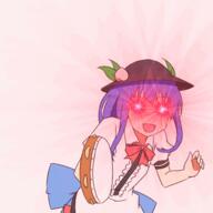 animated anime bloodshot_eyes clothes crying flag glasses hair hanging hinanawi_tenshi inverted mustache open_mouth purple_hair rope soyjak strobe stubble suicide thumbnail_bait tongue touhou tranny variant:bernd video_game yellow_teeth // 420x420 // 1.5MB