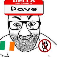 anti_furry dave flag:ireland glasses ireland smile soyjak stubble variant:el_perro_rabioso // 400x400 // 129.2KB