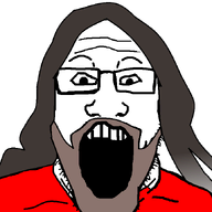 beard clothes glasses hair open_mouth richard_stallman soyjak technology variant:markiplier_soyjak // 674x884 // 21.5KB