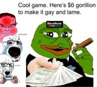 angry blackrock crying frog gay judaism money pepe text variant:chudjak variant:soyak video_game // 553x495 // 301.9KB