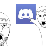 2soyjaks arm discord glasses hand mustache open_mouth pointing soyjak stubble variant:two_pointing_soyjaks // 806x593 // 125.4KB