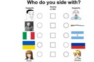 argentina chud clothes country countrywar flag:argentina flag:italy flag:russia flag:ukraine houjou_satoko italy kaiser mouth_open purple_hair russia satoko_houjou(namefag) shotgun stubble tranny troon ukraine ushiromiya_rosa variant:bernd variant:chudjak wilhelm_ii // 500x333 // 64.9KB