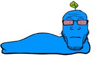 animal antenna blue_skin glasses leaf logan mollusk schlog slug soyjak_blog stubble subvariant:neutralplier variant:markiplier_soyjak // 1011x718 // 89.6KB