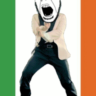 animated country dance flag flag:ireland full_body gangnam_style glasses ireland irl open_mouth soyjak stubble variant:cobson // 300x408 // 371.4KB
