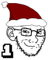 1 artist:crimsonvoidhydra1488 christmas clothes glasses hat santa_hat smug subvariant:soyak_(smug) transparent_background variant:soyak // 200x250 // 2.7KB