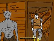 armor bbc belt billions_must brown_hair dunmer ear earring grey_skin hair heterochromia imperial_(the_elder_scrolls) imperial_legion imperial_legion_guard janny jiub lock open_mouth queen_of_spades scar spade stubble text the_elder_scrolls the_elder_scrolls_iii:_morrowind variant:chudjak variant:cobson video_game white_skin // 1280x960 // 284.2KB