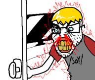 angry arm big_eyebrows blue_eyes door glasses grey_shirt hand meta:tagme monitor nate nose nosebleed red seething soyteen stubble teeth trend:aryan white_background yellow_hair yellow_teeth // 351x294 // 6.3KB