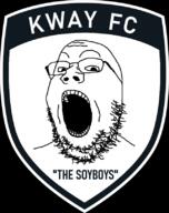 badge glasses motto open_mouth qa_(4chan) soccer soyjak stubble text variant:gapejak // 640x810 // 138.8KB