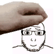 animated bald glasses hand petpet petting smile soyjak stubble subvariant:lawrence variant:markiplier_soyjak // 112x112 // 22.2KB