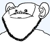 ear frown sad soyjak stubble subvariant:quimpish_quoyak_stears transparent_background variant:impish_soyak_ears // 598x517 // 20.7KB