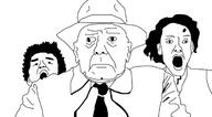 2soyjaks clothes fedora indiana_jones necktie open_mouth soyjak suit variant:unknown // 720x399 // 72.2KB