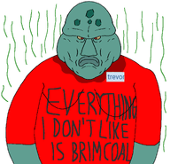 arm clothes everything_i_dont_like_is_brimcoal fat lips meta:namefags meta:trevor_but_whiter red_shirt squidward stink_lines sweating text trevor_(user) upper_body variant:disgusting_trevorcreature // 1345x1296 // 118.0KB