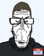 bloodshot_eyes blue_eyes brimmiest_comments_section☣️☣️☣️_do_not_enter☣️☣️☣️ brown_hair h3k_(user) meta:namefags meta:self_insert name_tag namefags subvariant:euromutt tired variant:markiplier_soyjak white_skin // 1039x1300 // 48.5KB