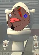Warrior-Z(user) arab brown_skin flag:israel full_body israel mudzilla muslims shitskin skibidi_toilet star_of_david toilet variant:meximutt // 522x720 // 349.1KB
