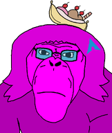 admin ape arch_linux banana_split_ice_cream chimpanzee ext=gif female glasses magenta_skin pink_skin primate purple_skin quote quote_(user) quote_admin variant:monkeyjak // 852x1012 // 43.8KB