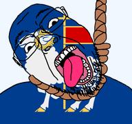 ack animal christianity country county cross flag flag:gotland glasses gotland hair hanging noose open_mouth rope sheep soyjak stubble suicide sweden teeth tongue transparent_background variant:bernd yellow_teeth // 768x719 // 83.6KB